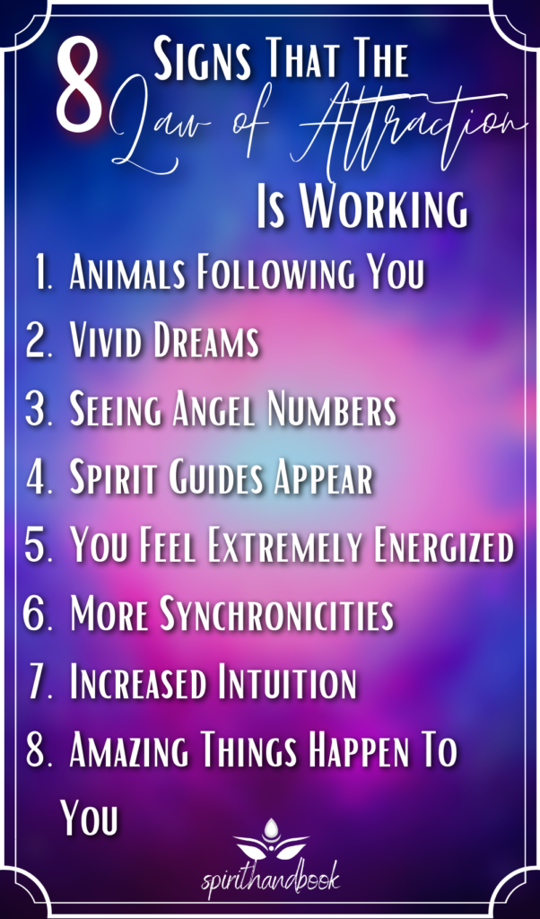 signs from the universe that the law of attraction is working