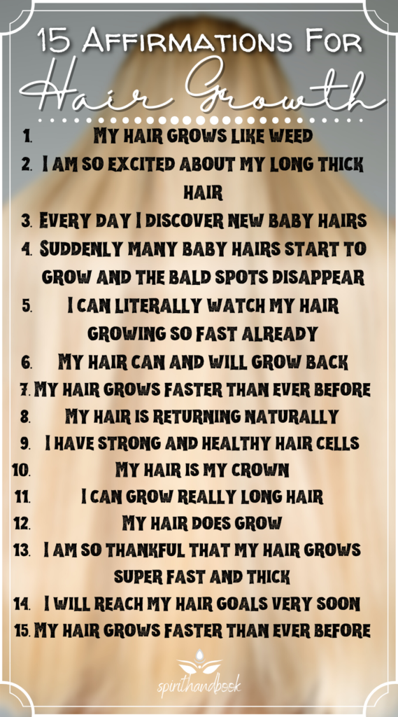 Affirmations for Hair Growth Manifestation