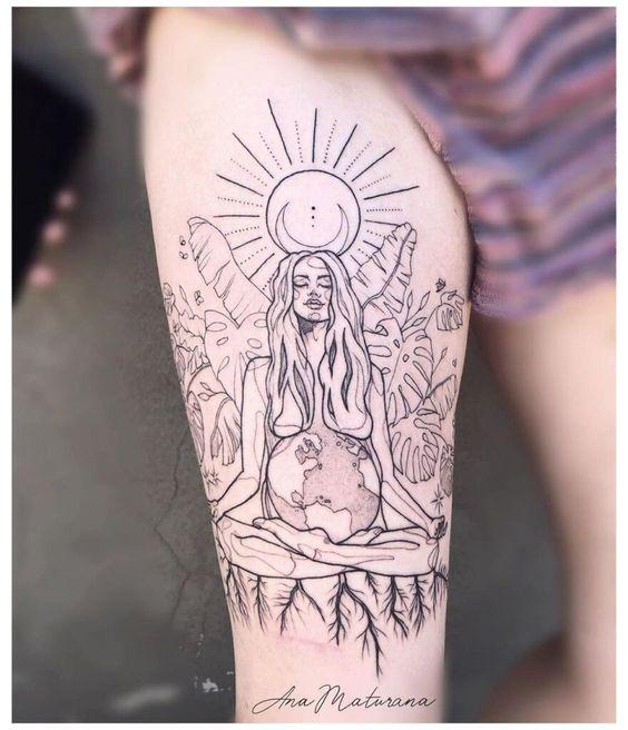 12 Hippie Sun Tattoo Designs
