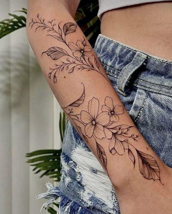 Added Flowers to this piece Top fresh  Bottom healed inked tattoo   TikTok